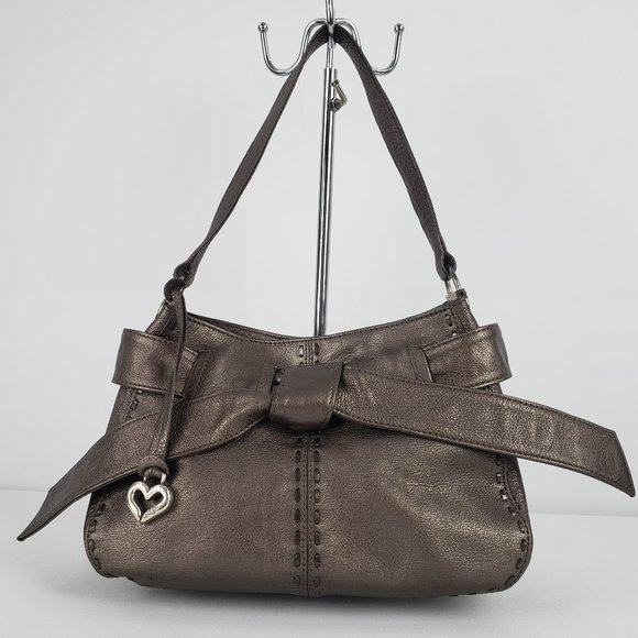Brighton Silver Metallic Leather Purse - Picture 1 of 7